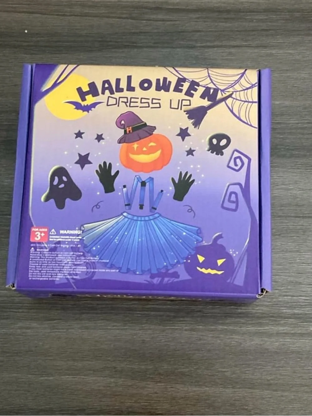 Kids Blue Light-Up Tutu Minion-Inspired Costume Set with Yellow Hat
